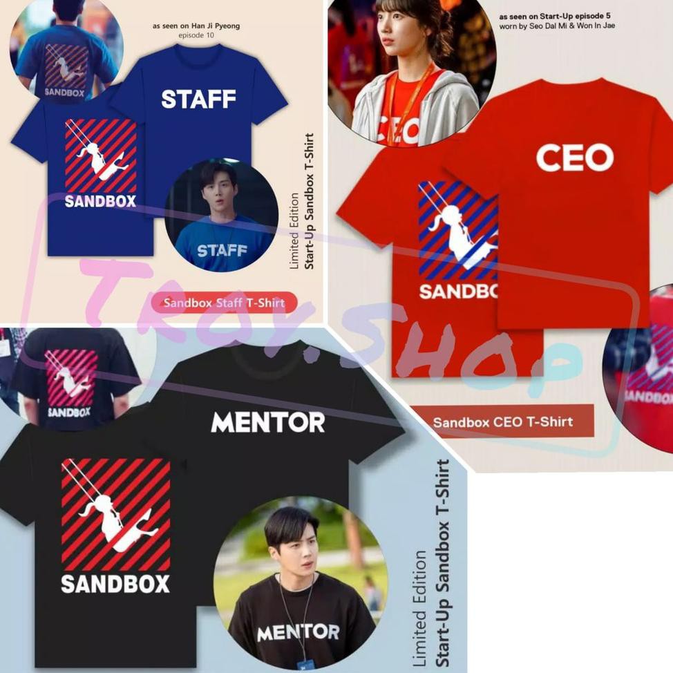 (BR NYA 13F4Bn) Kaos Katun Korea x START UP SANDBOX MENTOR CEO STAFF Tshirt ↔