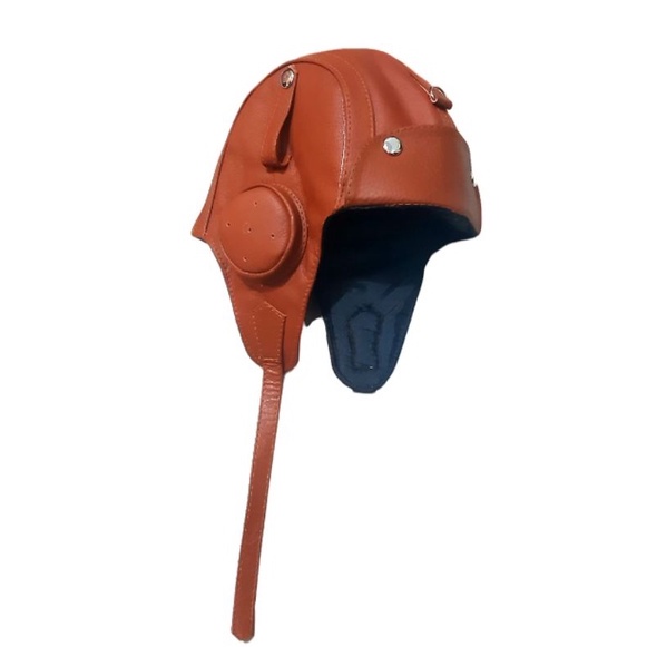 Topi Pilot Beanie Hat Kulit Asli Topi Kupluk Mancing - Topi Ronda -Snoopy
