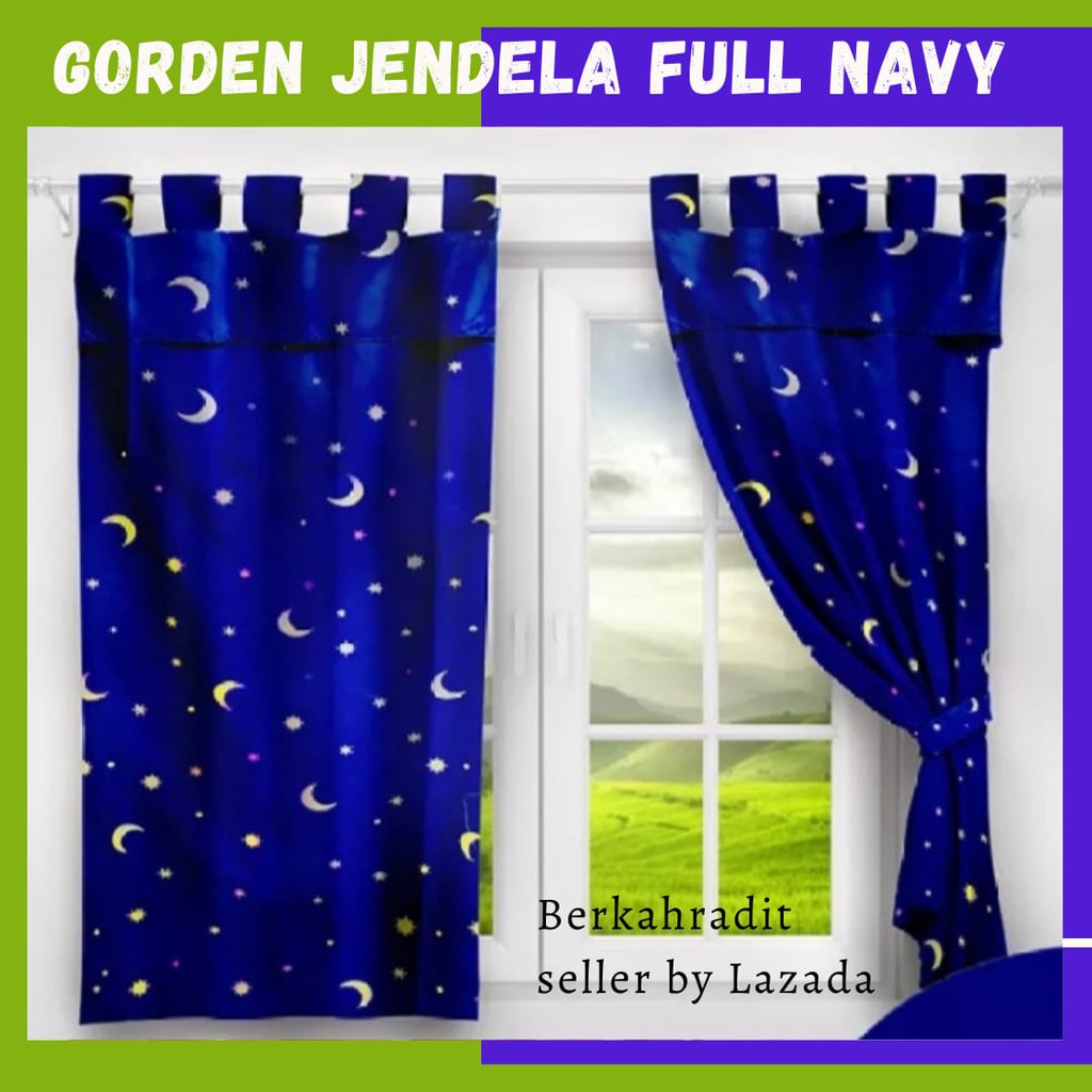 Gorden Jendela Starmoon, Motif bunga Uk 55x150cm