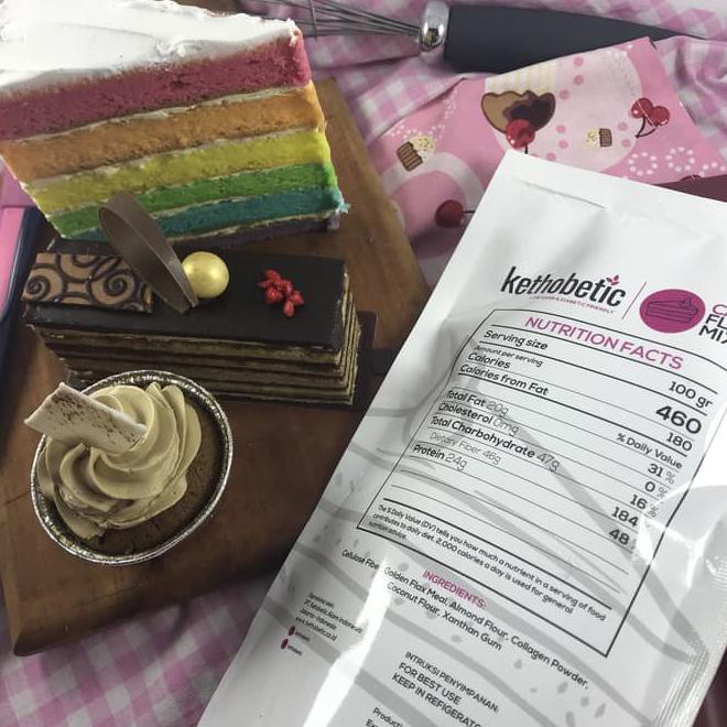 

93RW KETOBETIC CAKE FLOUR MIX 500 GRAM TEPUNG KETO UNTUK CAKE PC7Z