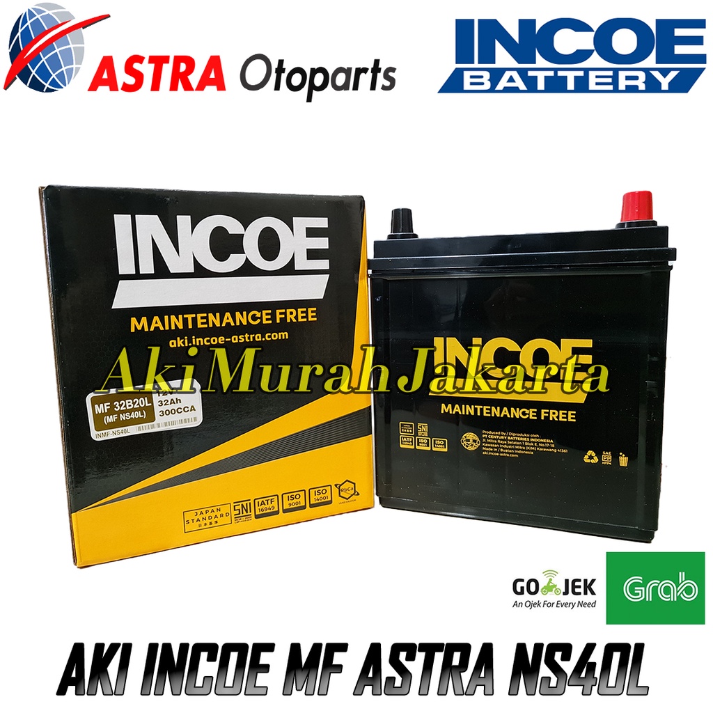 Jual Aki Mobil Daihatsu Ayla INCOE MF Astra NS40L Aki Kering 12V / 32Ah