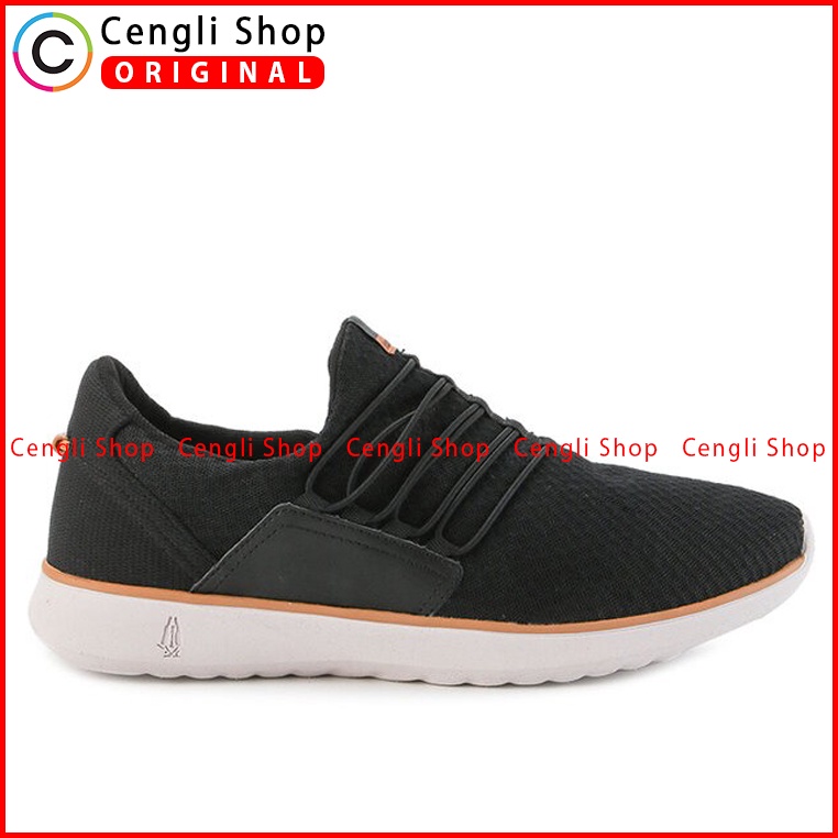 SEPATU SLIP ON HUSH PUPPIES PRIA ORIGINAL CASUAL BRANDED HITAM HM014