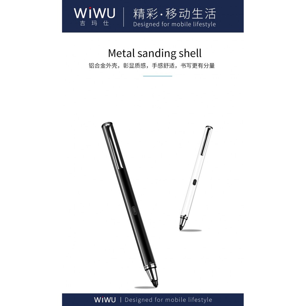 WIWU P666 Universal Aluminium Shell Capacitive Stylus Touch Pen