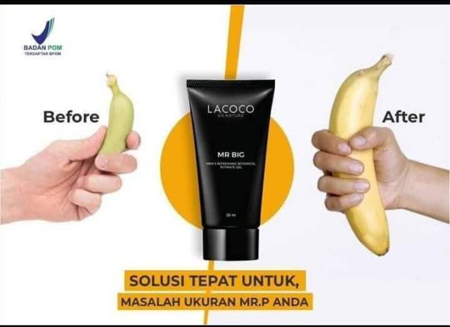 Lacoco MR Big Original Men's Refresing Botanical Intimate Gel Pembesar Mr P Bpom