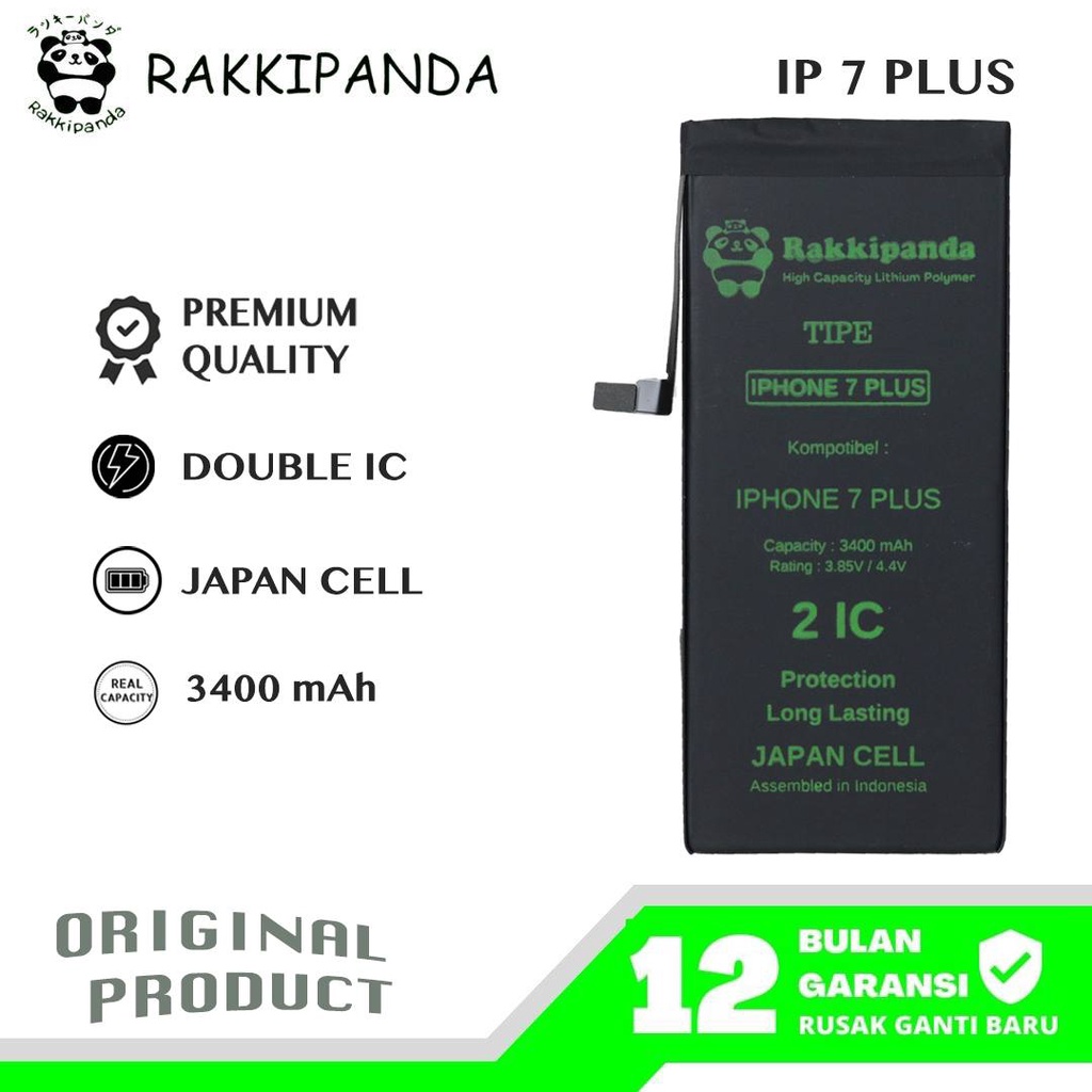 (R/K)- RakkiPanda - Ip 7 Plus / Ip 7G+ Batre Batrai Baterai