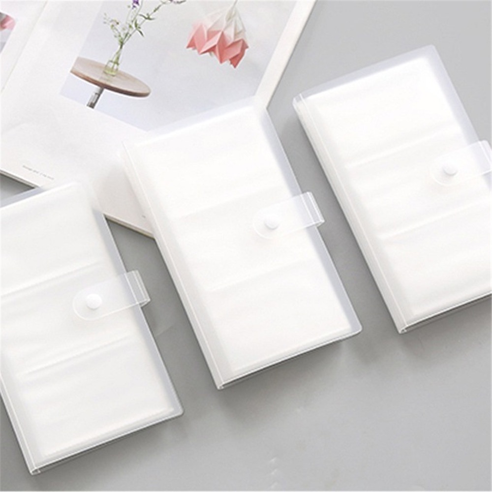 aaoottuuoo5.id Cod   120 / 240 Capacity Album Frosted Transparent Postcard Photo Souvenir Holder Storage Card Book