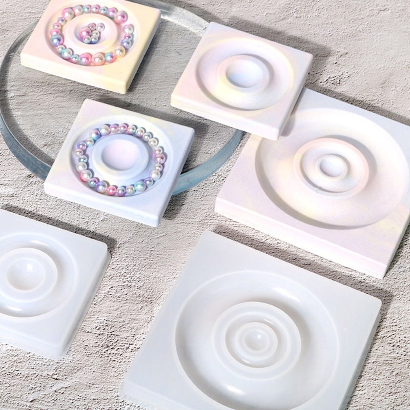 Cetakan Baki Penyimpanan Perhiasan Manik-Manik Bentuk Bulat Bahan Resin Epoksi