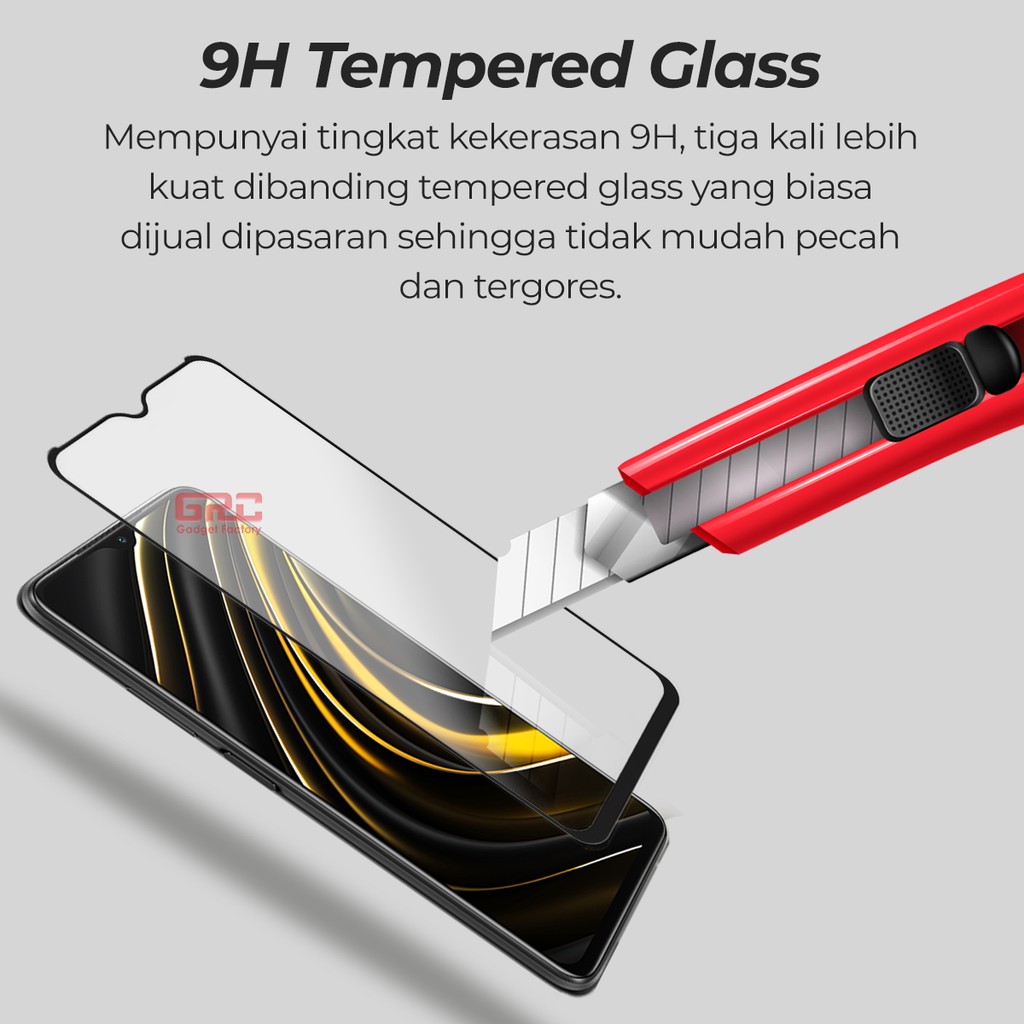 Tempered Glass XIAOMI Poco M3 HOGO Anti Gores Kaca Full Cover