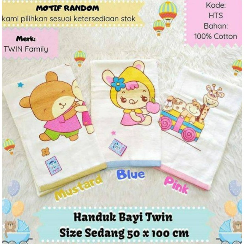 Handuk Bayi Twin Besar dan Tanggung promo 8.8