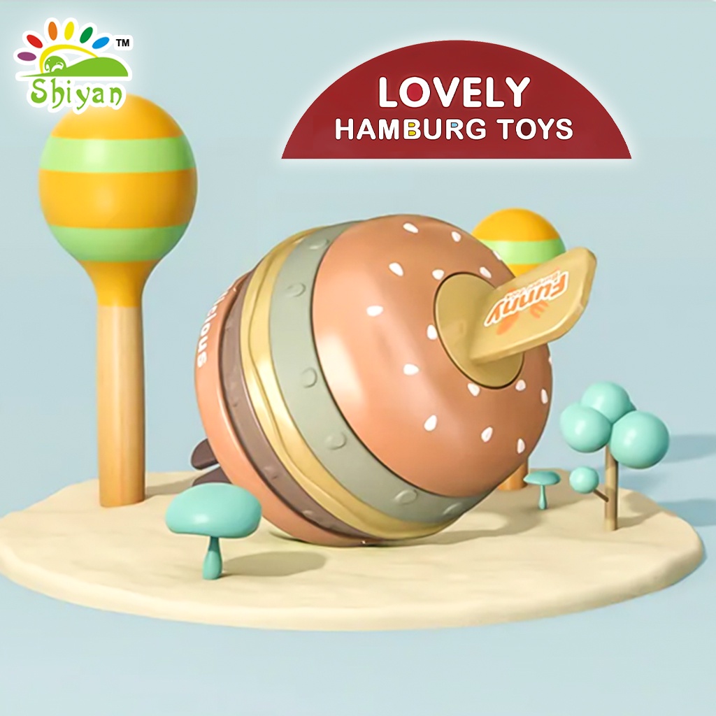 [Shiyan] mainan mini hamburger dengan garpu mini mainan lucu lovely hamburg toys mini fork pengiriman RANDOM / ACAK