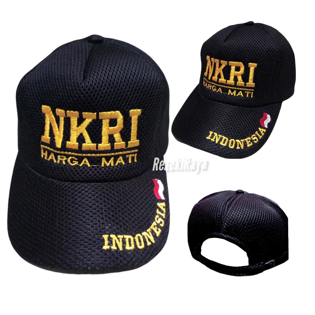 Topi Logo NKRI Doublemesh Topi Jaring NKRI