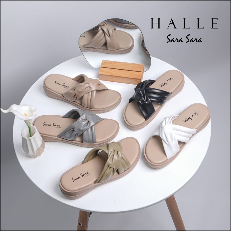 sara sara halle/sandal wanita wedges sara sara halle