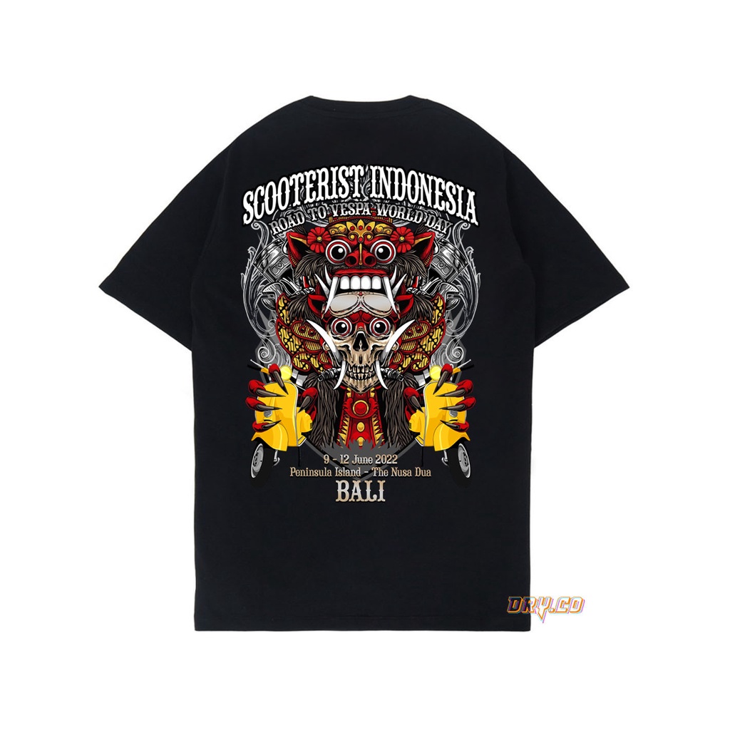 KAOS VESPA WORLD DAYS 2022 | T-SHIRT VWD 2022 BALI | SCOOTERIST INDONESIA | DRYCO