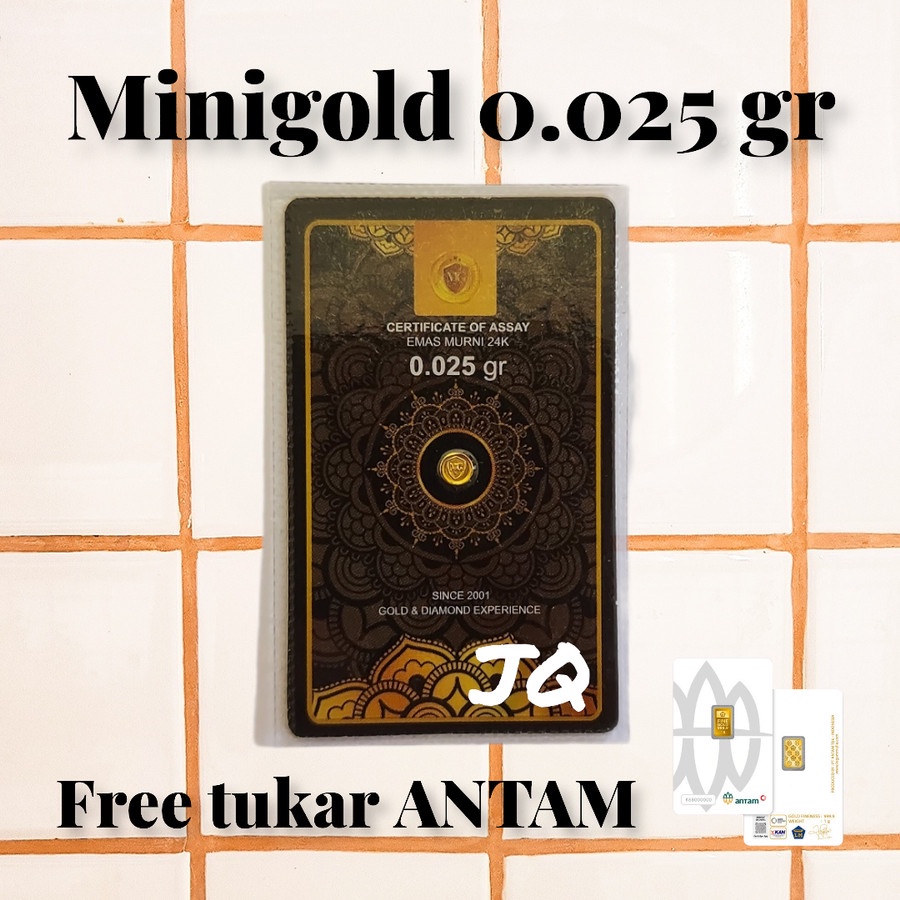 Minigold Black Series Koin Emas Mini 24 Karat Logam Mulia 0.025 gram