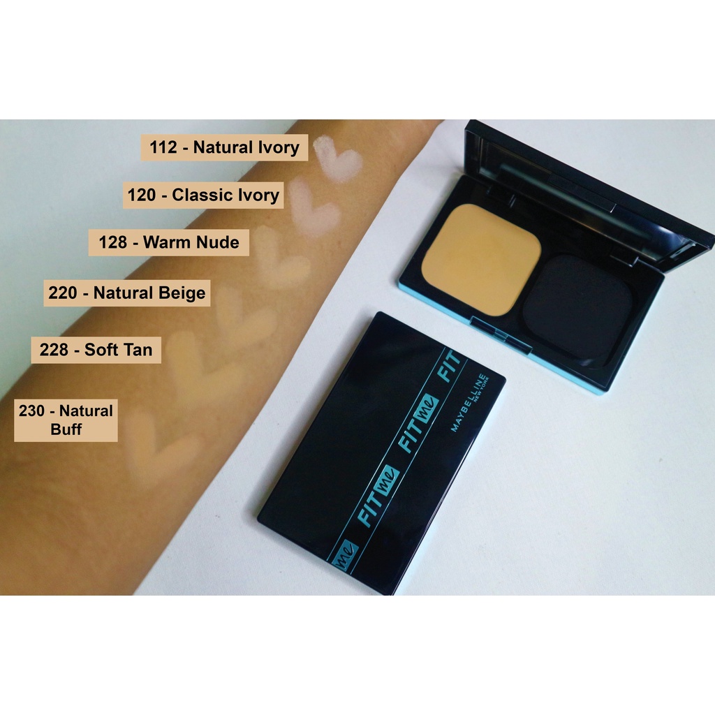 Maybelline Fit Me Matte + Poreless Powder Foundation 24 HR Oil Control SPF 44