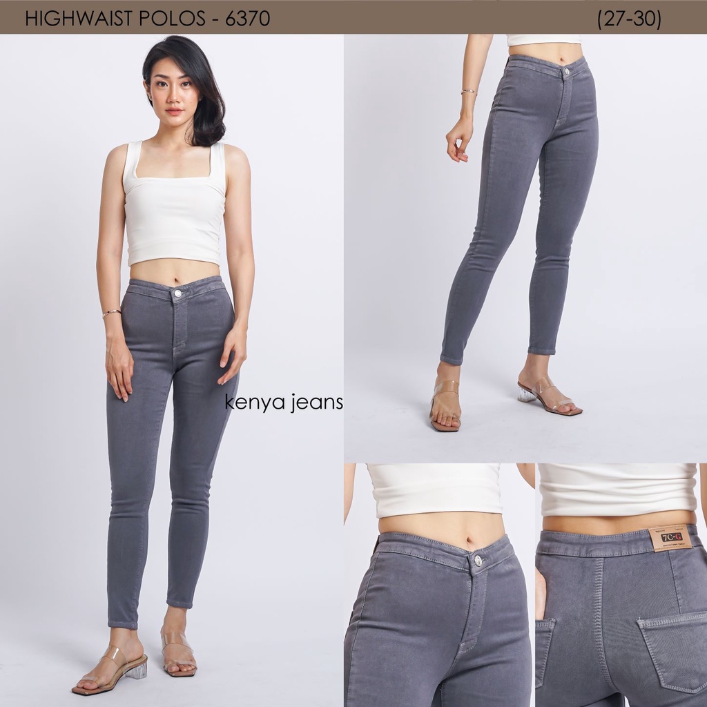 7C-G CELANA JEANS HIGHWAIST PREMIUM /PINGGANG TINGGI JEANS /STREACH JEANS /HW JEANS /ABU - ABU /27 - 30