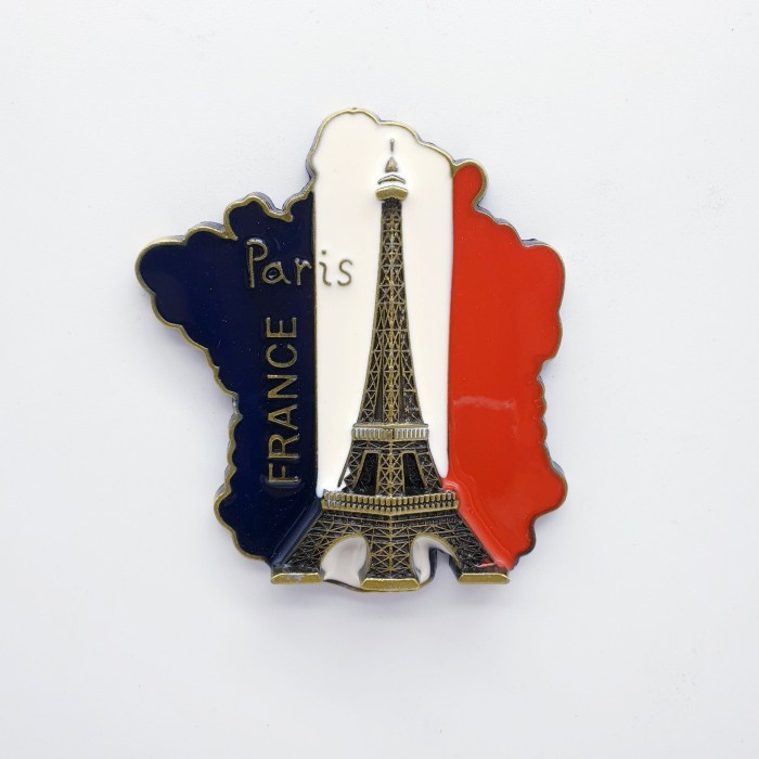 3D LOGAM Souvenir Negara magnet Kulkas Tempelan Paris Flag Eiffel Towe