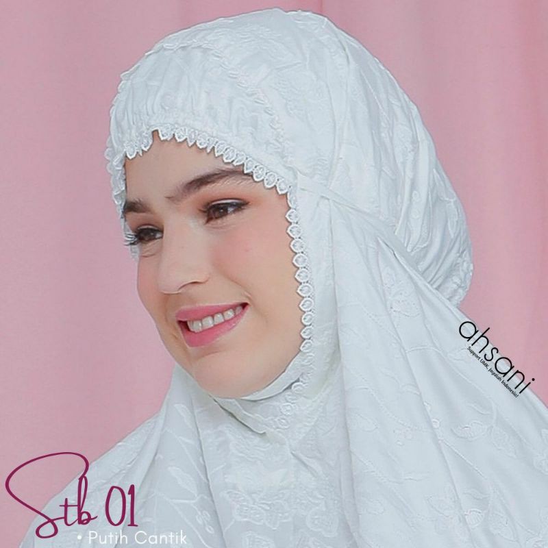 MUKENA MUKENAH RENDA MUKENA SUTERA ORI STB 01 BY AHSANI