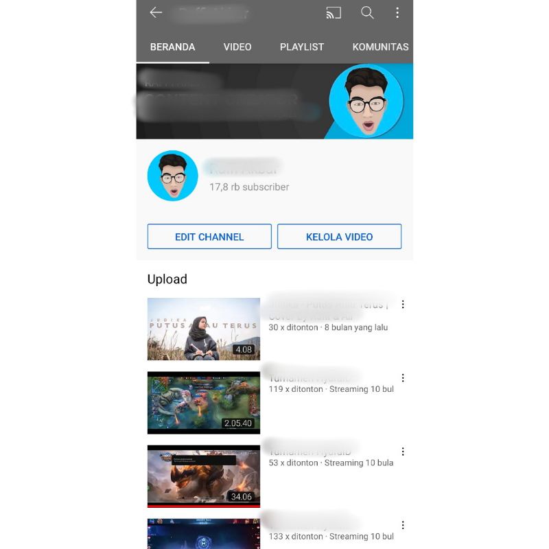 (Terjual) Akun YouTube 17k + Email AdSense