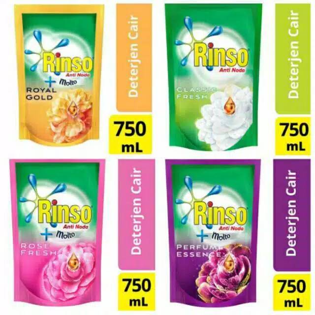 PROMOSI RINSO CAIR 750ml DETERGEN LIQUID ANTI NODA BAKTERI DISKON MURAH