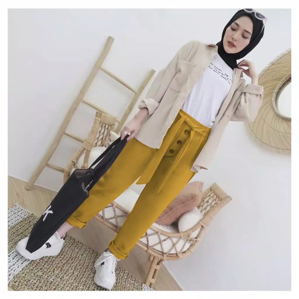 EXLIN PANTS // BUTTON PANTS // GEYN BASIC PANTS KANCING