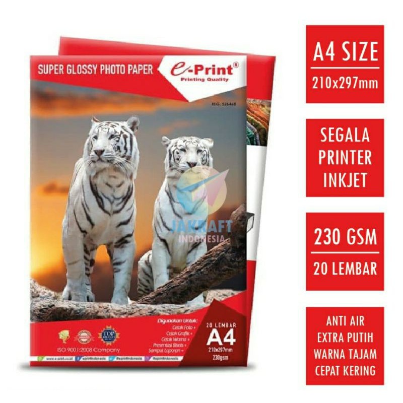 Kertas foto E-print 230 gsm glossy