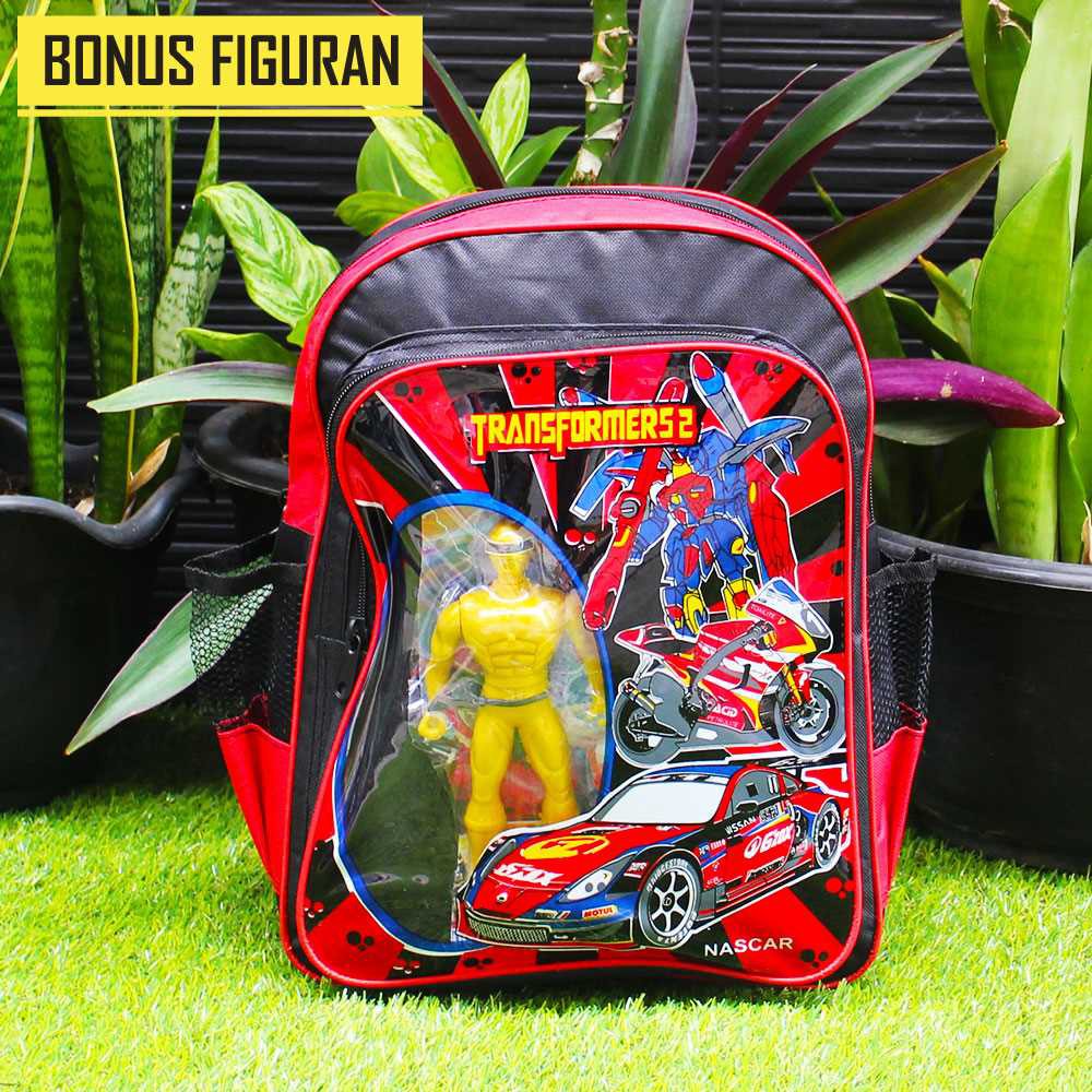 Tas Ransel Anak Cowok Sekolah TK SD Laki Karakter Transformer