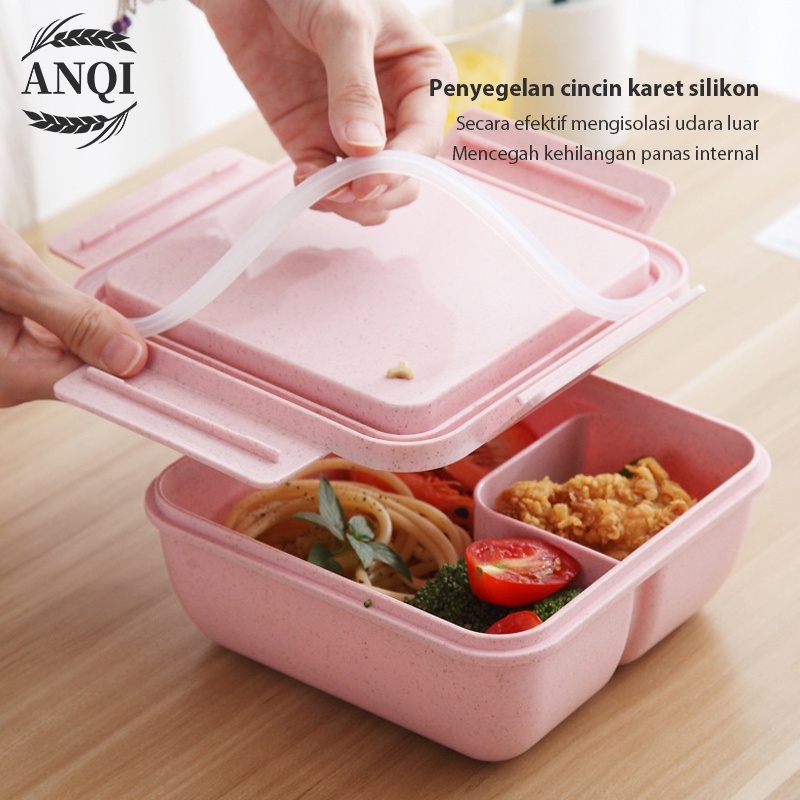 ANQI 1888 Lunch box / Kotak Bekal / Kotak makanan 1 Tingkat Bento Box VS-59