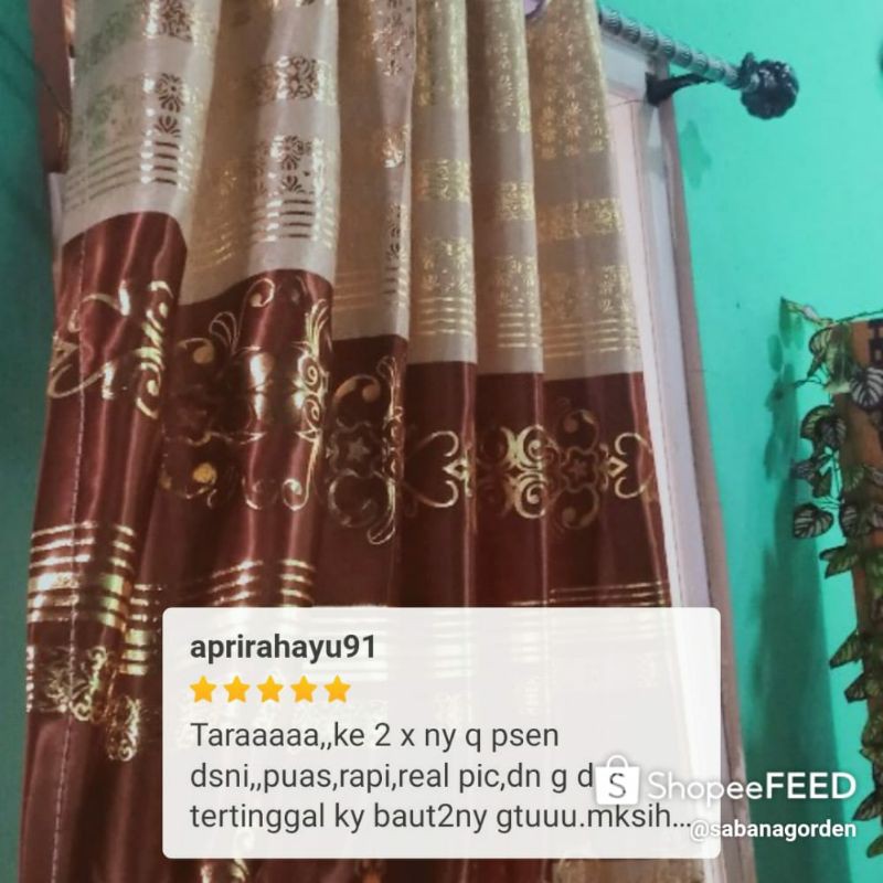 Gorden Jendela Minimalis Embos Volkadott Ready semua Warna motif  Bonita Model Smokring 5 Gelembung