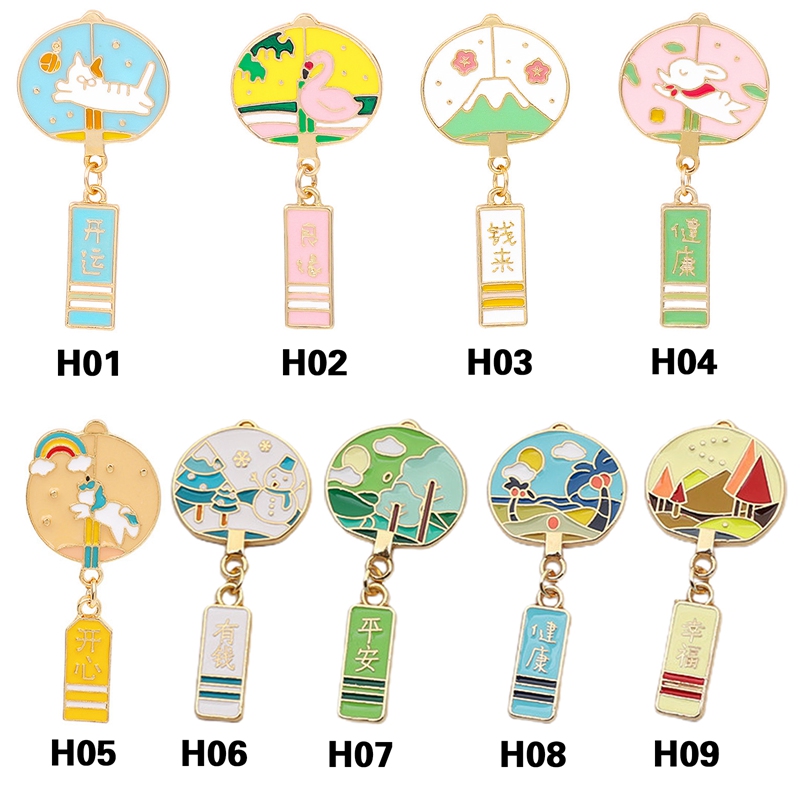 Bros Pin Enamel Desain Kartun Ikan Koi / Cumi-Cumi / Sushi / Salmon Gaya Jepang