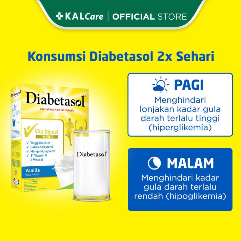 

DIABETASOL /Susu Diabetes 600g Vanilla,Coklat,Cappucino
