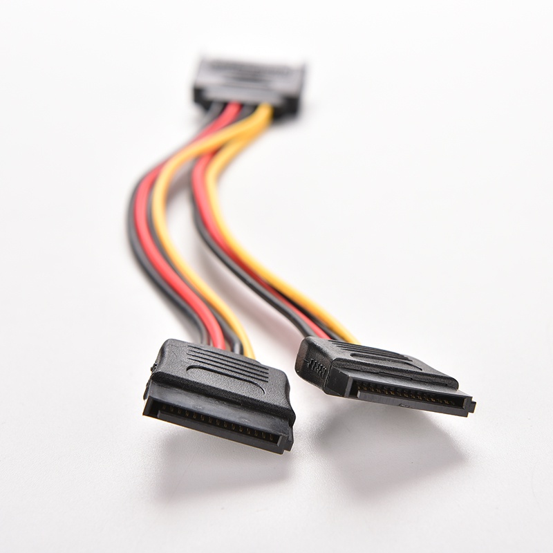 (LUCKID) Splitter Y 15 Pin SATA Male Ke SATA Female 1: 2 Power