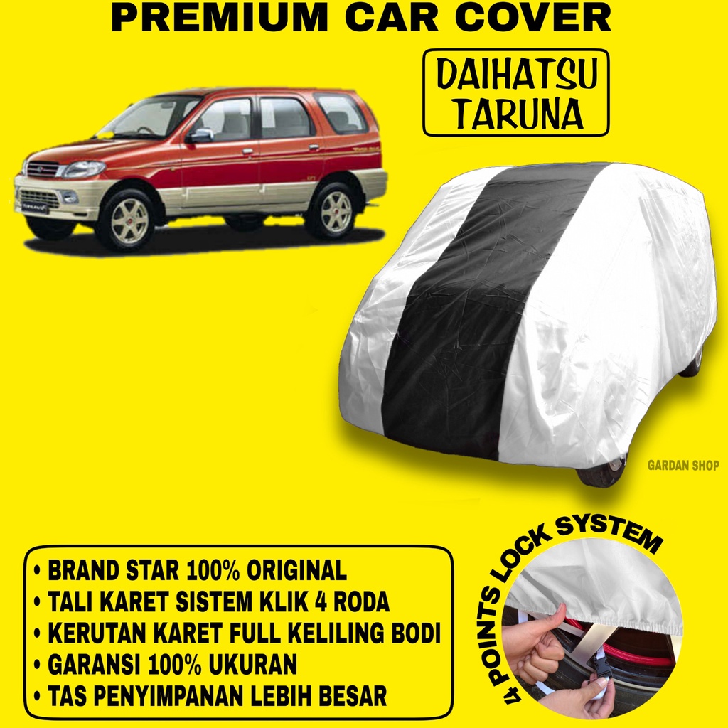 Body Cover DAIHATSU TARUNA SILVER HITAM Penutup Bodi Mobil Daihatsu Taruna Waterproof PREMIUM