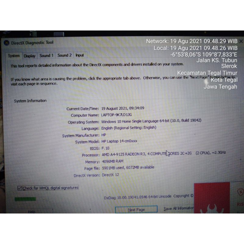 LAPTOP HP AMD A4 GEN9 SSD