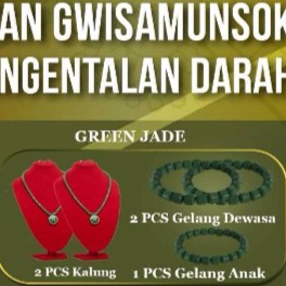 PROMO TERBARU !!  BISA COD ALSYVA BLACK JADE - Green Jade - White Jade - Kalung Dan Gelang Kesehatan