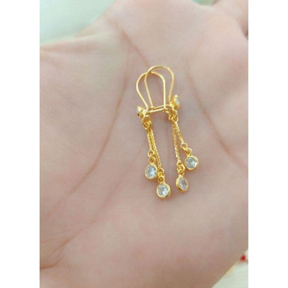 ANTING JURAI DEWASA PERAK(925) LAPIS MAS KUNING 24K