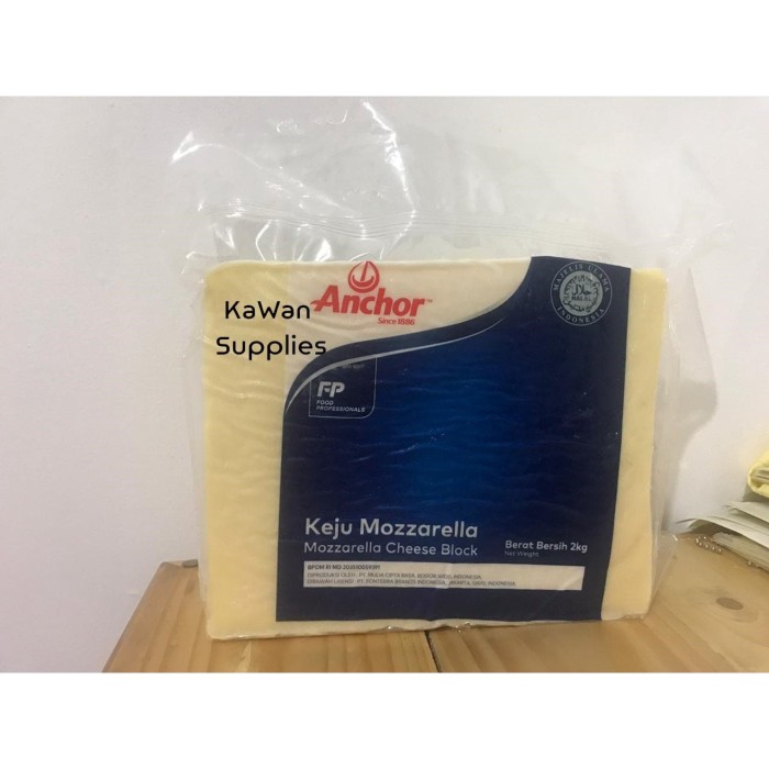 ANCHOR MOZZARELLA BLOCK 2KG - KEJU MOZZARELLA