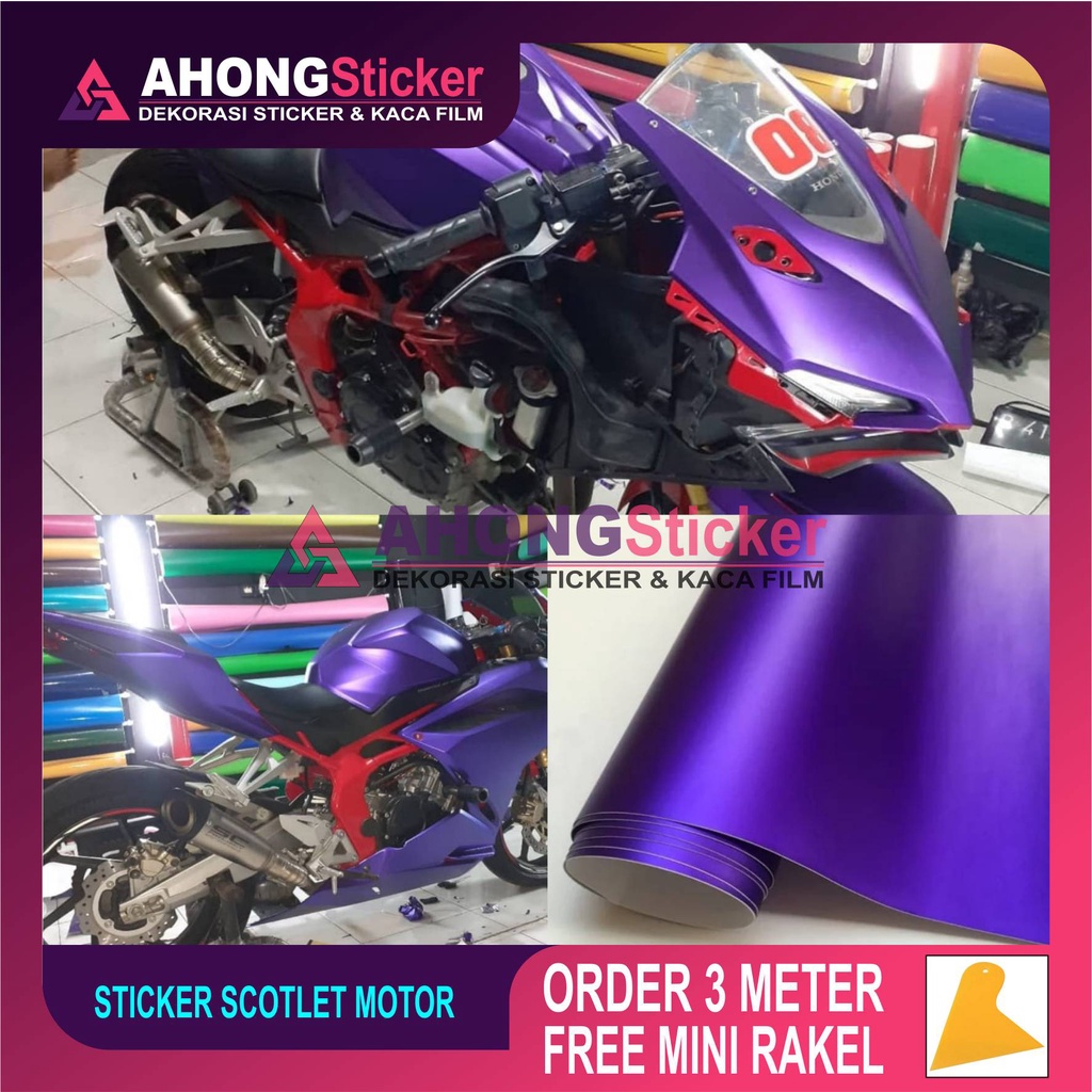 STICKER MOTOR/ scotlite doff skotlet chrome doff stiker skotlet motor satin chrome doff