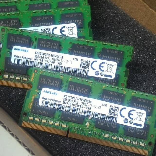 Ram laptop ddr3 8GB SAMSUNG DDR3L PC3L 12800s 1.35 volt 1600mhz