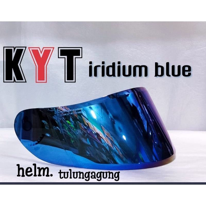 [COD] Kaca Visor FLAT KYT - R10 RC7 K2R MDS VICTORY V2R iridium Silver blue gold hitam bening