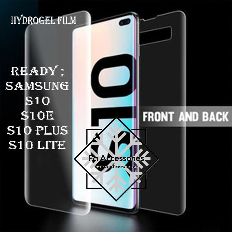 FA ANTI GORES JELLY HYDROGEL SAMSUNG GALAXY S10 5G S10E S10PLUS LITE FULL SCREEN PROTECTOR SHOCK PLUS