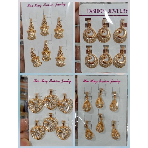 L-4409.Liontin xuping wanita berlapis emas dengan mata zircon.