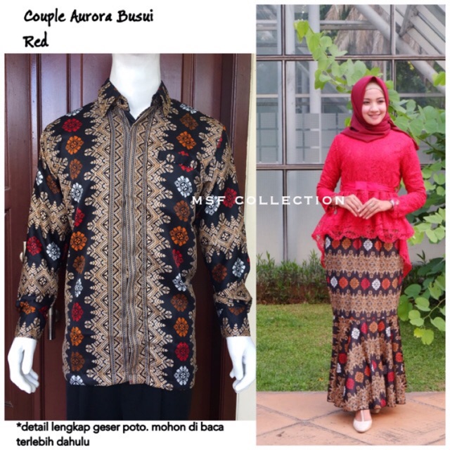Kebaya Modern Aurora Merah /Kebaya Busui/batik couple/ Kebaya Modern Brukat modern/ Kebaya Wisuda
