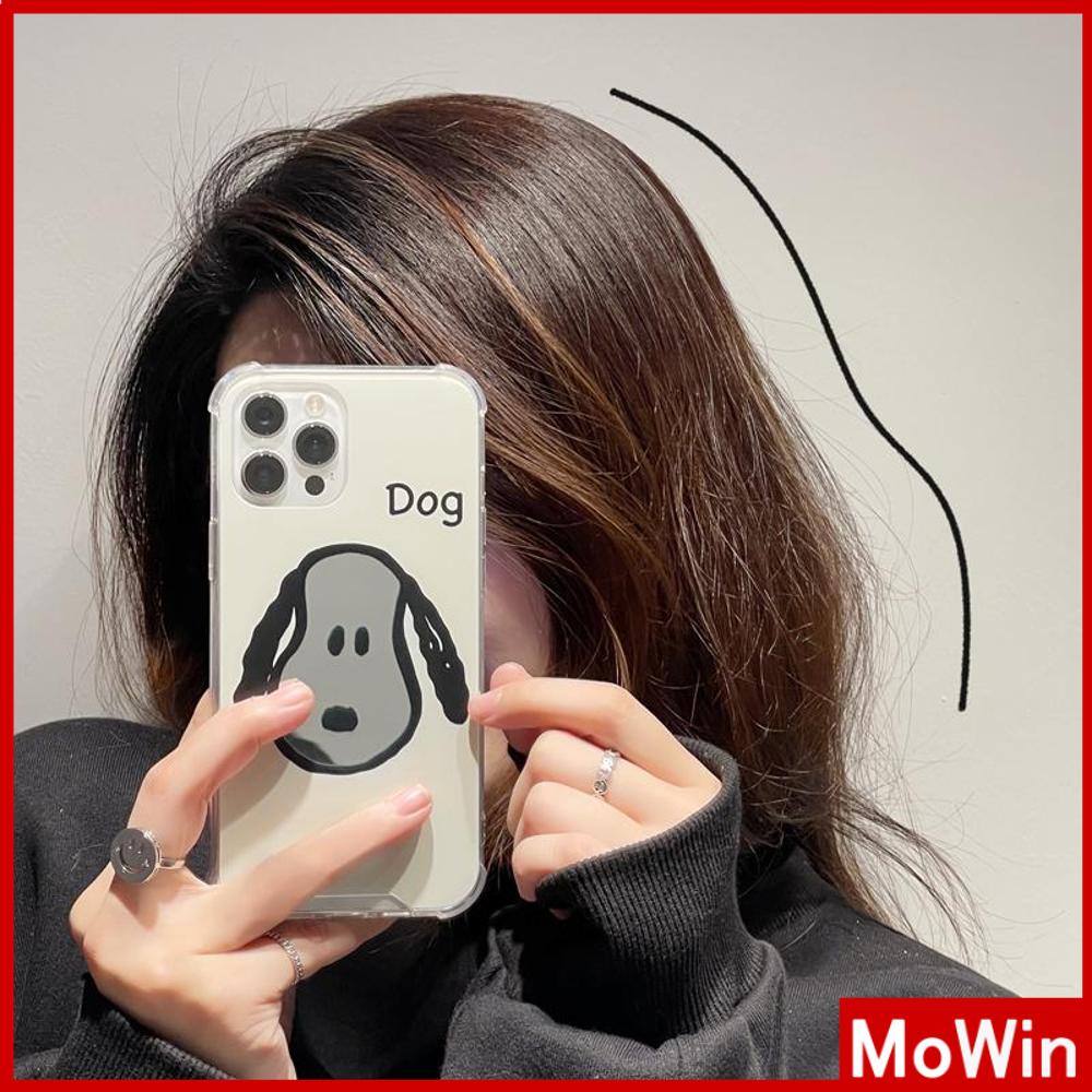 iPhone Case Acrylic HD Mirror Laser Airbag Shockproof Protection Camera Cute Puppy Simple Compatible For iPhone 11 iPhone 13 Pro Max iPhone 12 Pro Max iPhone 7 Plus iPhone xr xs