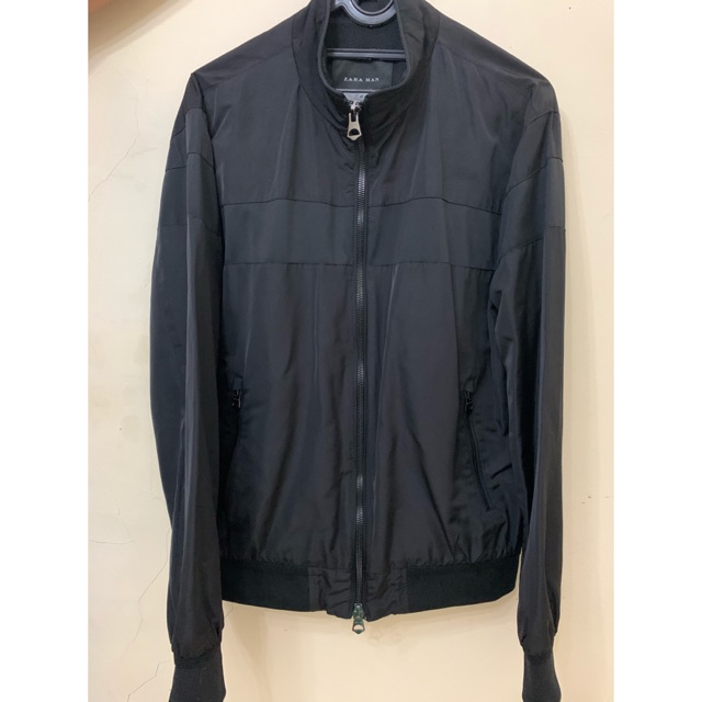 zara man black jacket