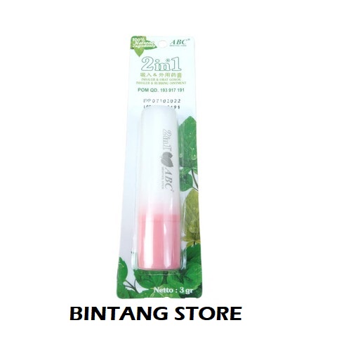Menthol ABC Stick 2 in 1 Inhaler & Obat Gosok