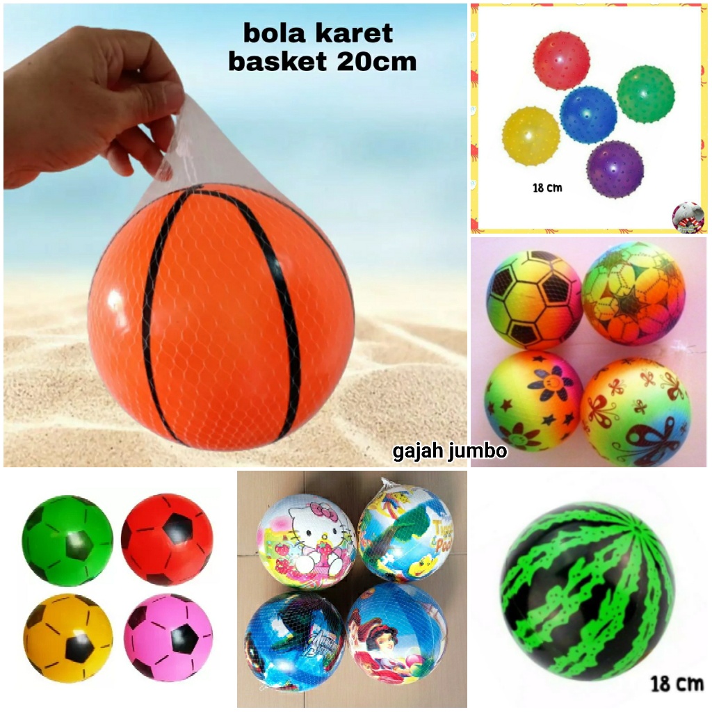 Mainan Bola Karet Bayi Anak Bouncing Ball Lempar Sepak Duri Murah