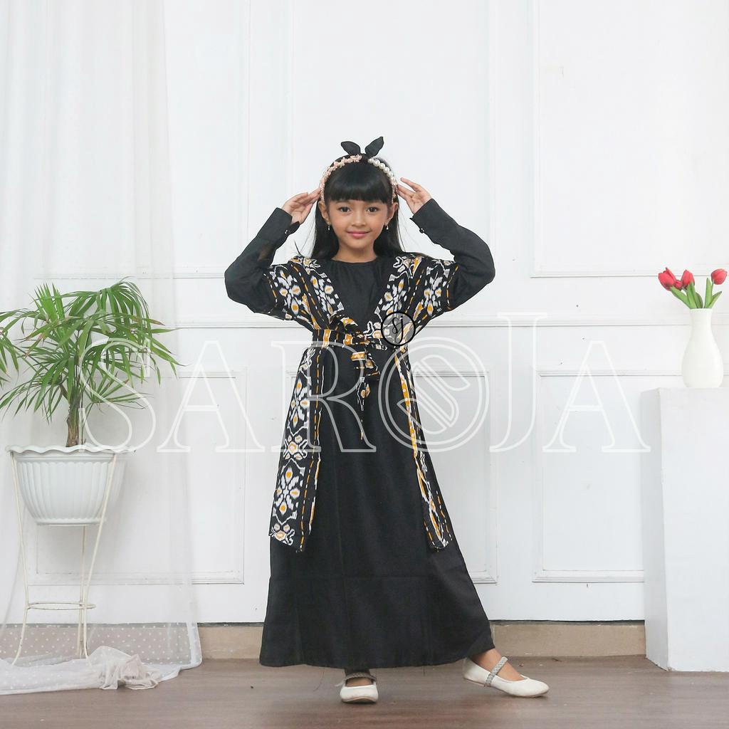SAROJA | Couple Batik Keluarga Songket Dua Kuning | Baju Couple Pasangan | Baju Couple Keluarga Ayah Ibu Anak | Sarimbit Batik Keluarga 2025