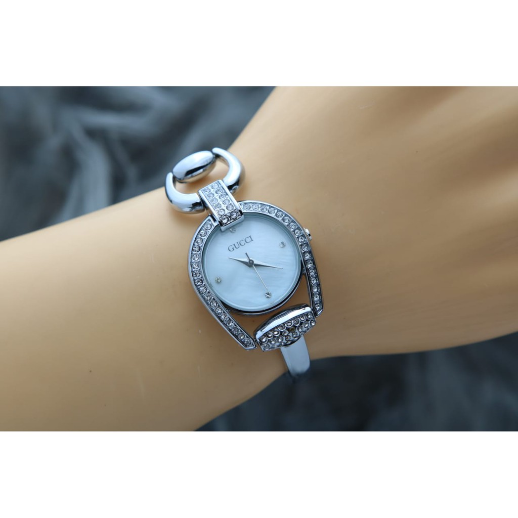 Jam Tangan Wanita Cewek Analog Fashion Gucci Gelang Premium Tali Rantai