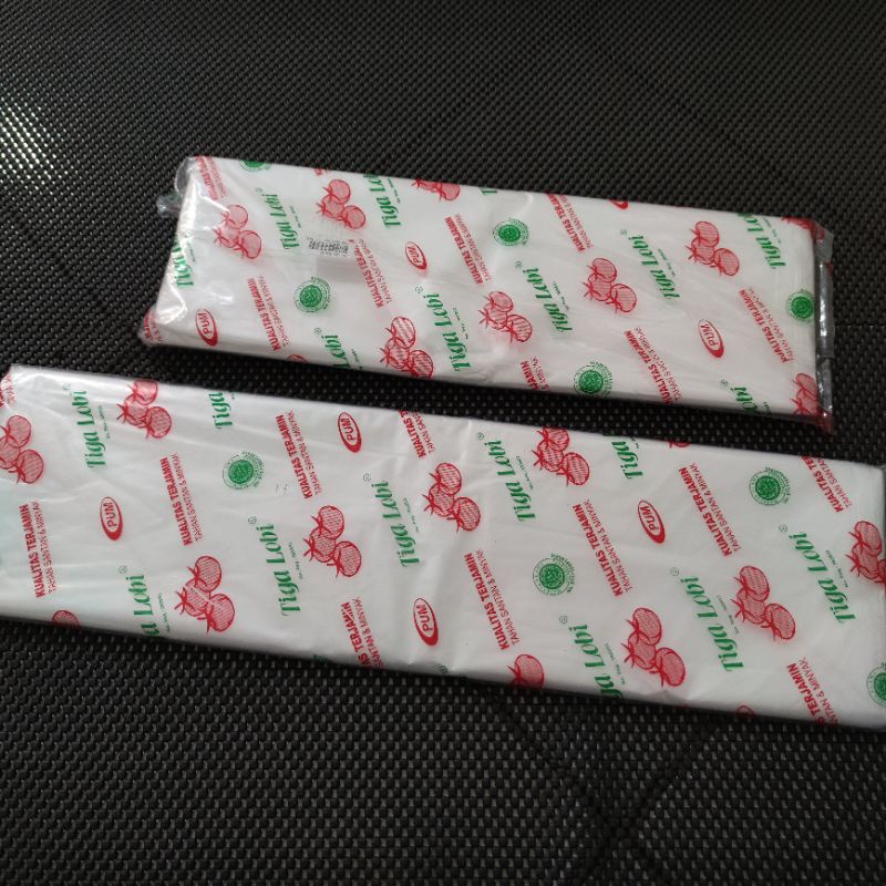 kantong plastik pe tiga lobi 40x60, 50x75 pe lobi